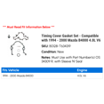 thumbnail image 2 of Timing Cover Gasket Set - Compatible with 1994 - 2000 Mazda B4000 4.0L V6 1995 1996 1997 1998 1999, 2 of 2