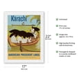 thumbnail image 2 of Karachi - Pakistan - American President Lines - Vintage Travel Poster by Al Merenchen c.1959 - Japanese Unryu Rice Paper Art Print (Unframed) 17 x 22 in, 2 of 4