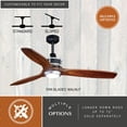 thumbnail image 4 of Vaxcel Curtiss 52 In. Black and Silver Industrial Indoor-Outdoor Wood Ceiling Fan with LED Light Kit and Remote, 4 of 9