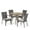 Gray, variant on GDF Studio Keana Outdoor Wicker and Acacia Wood 5 Piece Dining Set, Gray