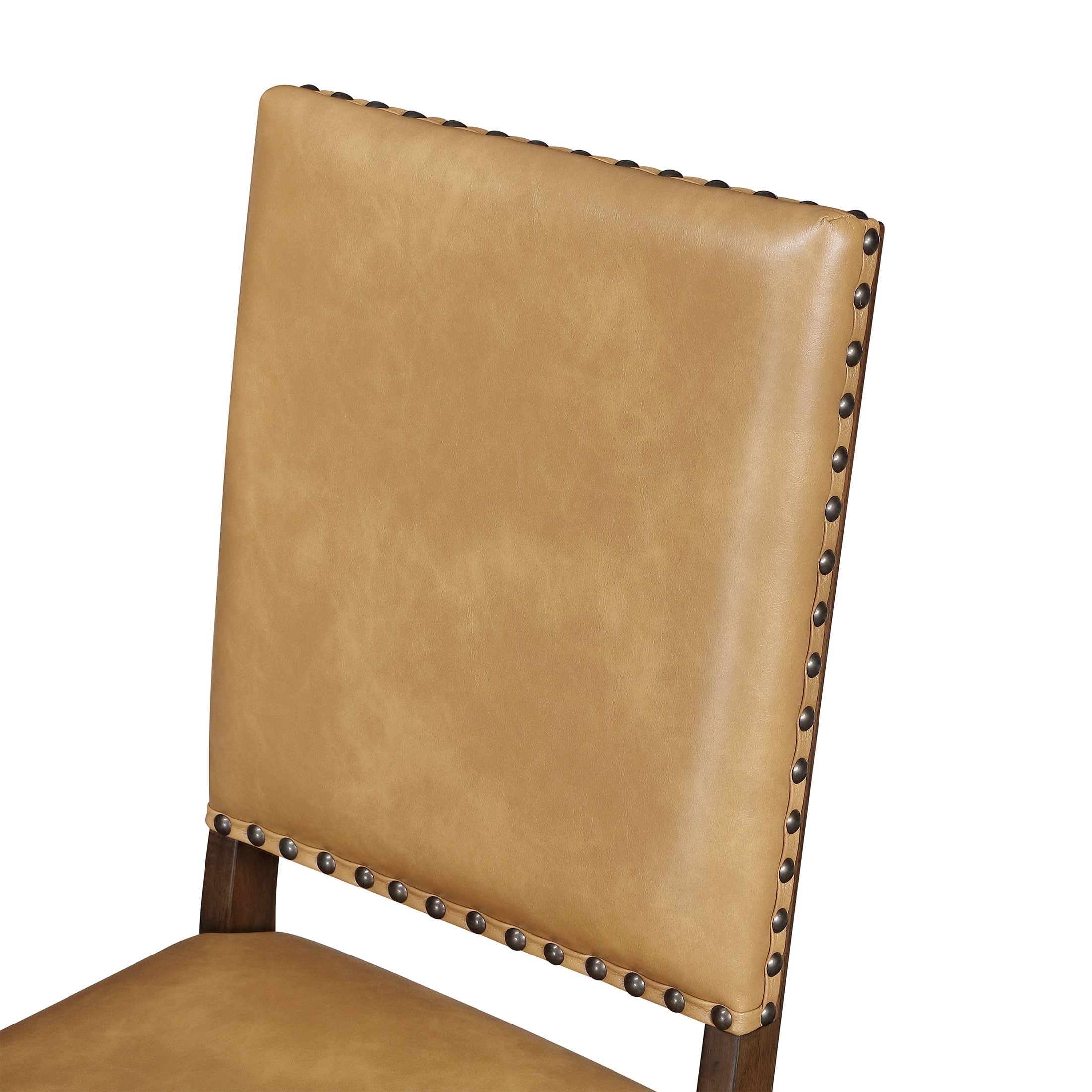 The Pioneer Woman Harper Faux Leather Dining Chairs, Set of 2, Tan Upholstery