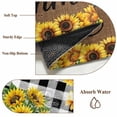 thumbnail image 5 of Summer Truck Sunflower Large Area Rugs 6x9 ft Country Yellow Flower Butterfly Black Plaid Washable Rug Non Slip Indoor Carpet Absorbent Floor Mat for Living Room Bedroom Dining Room, 5 of 9