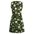 thumbnail image 6 of Fewfanhot Women's Sleeveless Nightshirt Dress with Pockets, Soft Printed Sleepwear Nightgown Cozy Lounge Lightweight and Breathable Dress, 6 of 7