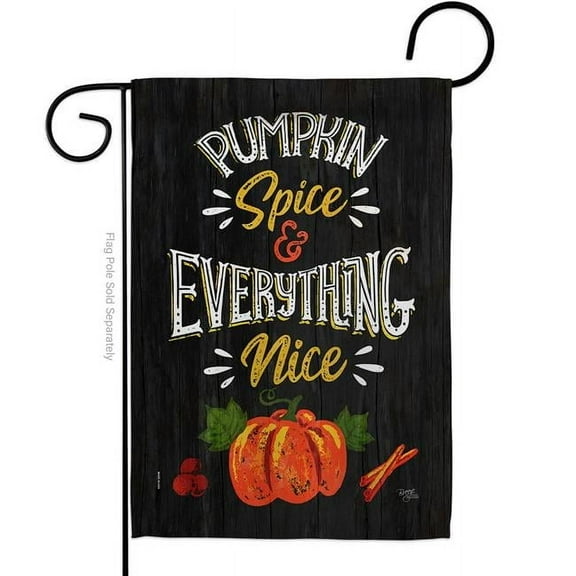 Breeze Decor G162104-BO 13 x 18.5 in. Pumpkin Spice Nice Garden Flag with Fall Halloween Double-Sided Decorative Vertical Flags House Decoration Banner Yard Gift