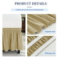 thumbnail image 6 of Subrtex Elastic Wrap Around Bed Skirt Dust Ruffle Smooth Soft Bed Frame Cover 15-inch Drop (Twin, Sand), 6 of 6