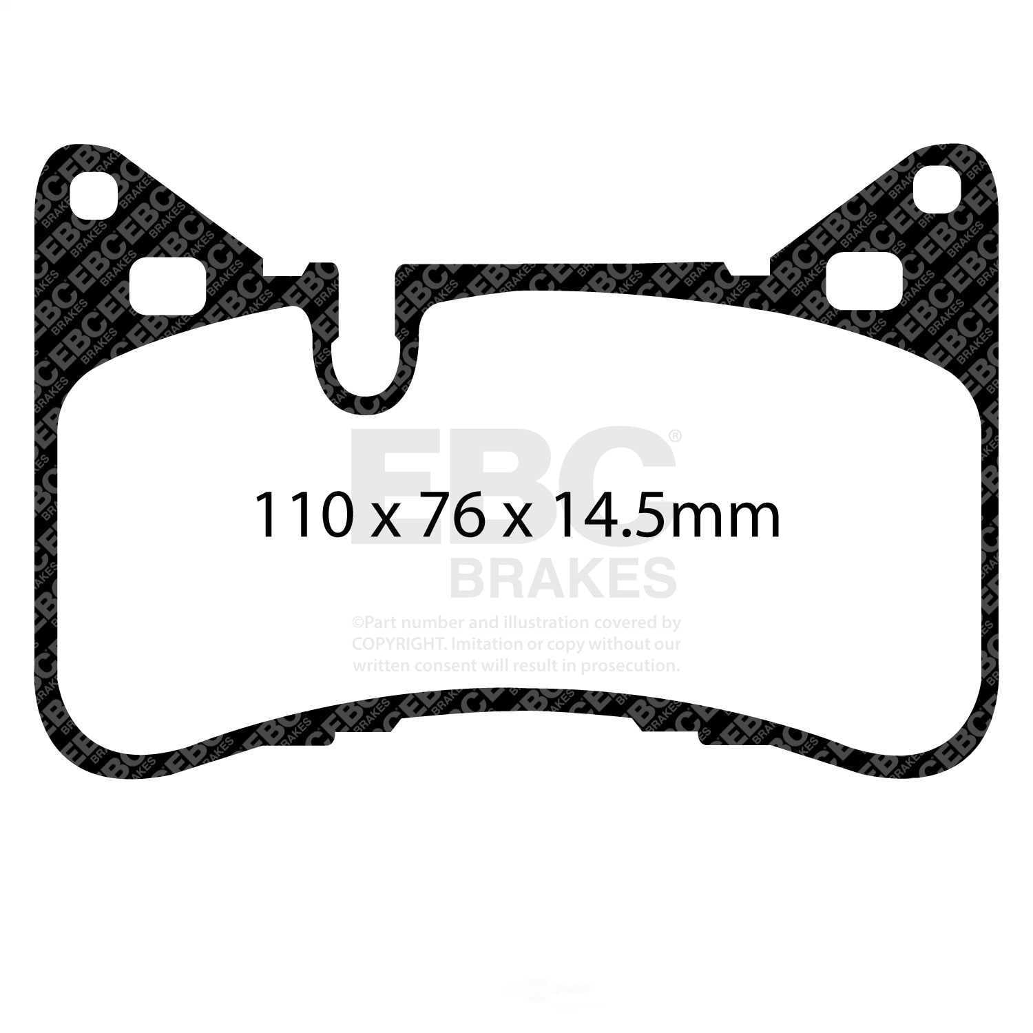 EBC Brakes Bluestuff NDX Trackday Brake Pad Set Fits select: 2010-2016 MERCEDES-BENZ E, 2012-2018 MERCEDES-BENZ CLS
