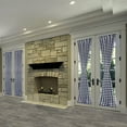 thumbnail image 4 of Achim Buffalo Check Indoor Polyester/Cotton Light Filtering Checkered Door Curtain Panel, Navy, 25-in W x 72-in L, 4 of 8