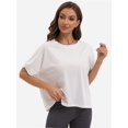 thumbnail image 3 of Women's Loose Fit Crewneck T-Shirt - Short Sleeve Casual Top, Summer Basic Tee, 3 of 4