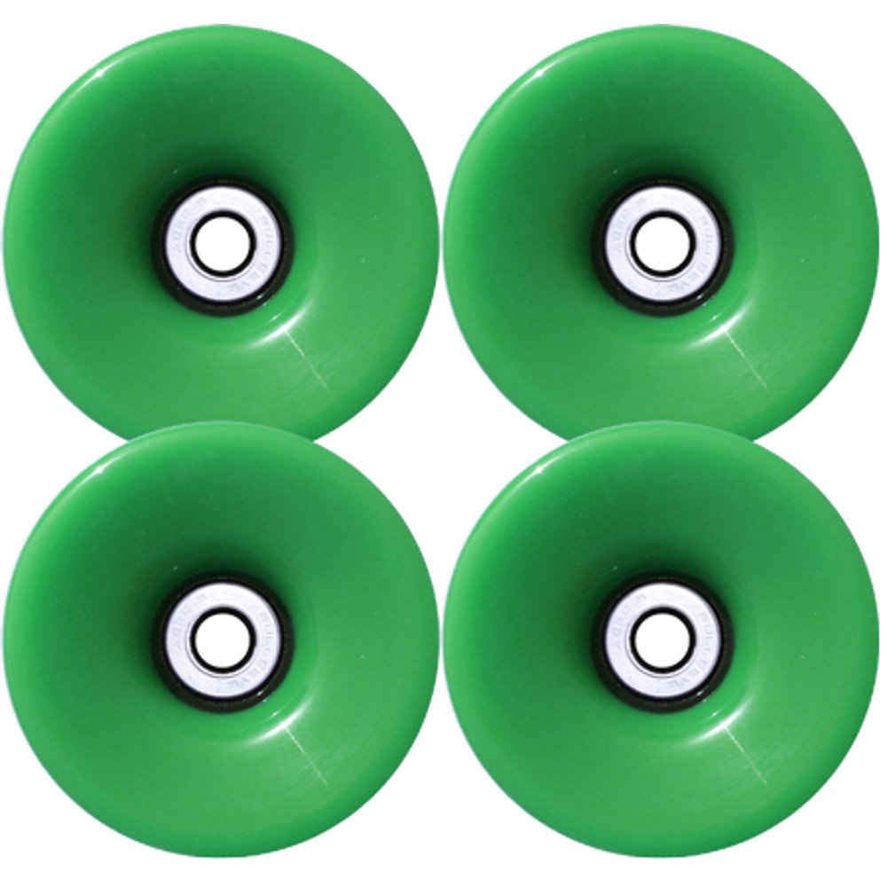 70mm GREEN Longboard Skateboard Wheels Abec 9 Bearings
