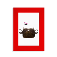 thumbnail image 1 of Men Women Beards Eyebrows Eyes Picture Display Art Red Photo Frame, 1 of 4