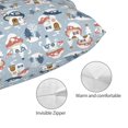 thumbnail image 3 of Matuu cute Mushroom Village for Premium Pillowcase Stuffer Rectangular Bedding Throw Pillowcase (Pillow core not included)-16"x24", 3 of 6