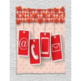 thumbnail image 1 of Call Mom Tapestry, Modern Composition with Phone and Hearts on Checkered Plaid, Wall Hanging for Bedroom Living Room Dorm Decor, 40W X 60L Inches, Vermilion Pale Pink Dark Coral, by Ambesonne, 1 of 2