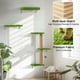 thumbnail image 4 of Juego de estantes de pared Fukumaru para gatos, 4 en 1, con rascador, color verde, 4 of 7