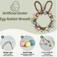 thumbnail image 4 of Easter Bunny Wreath for Front Door Decorations With Easter Eggs Artificial Flowers Spring Wreath Easter Decor For Home Porch Wall Easter Decorations, 4 of 5