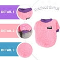 thumbnail image 3 of 2 Pieces Dog Sweaters for Small Dogs, Fleece Clothes, Winter Warm Puppy Sweaters, Pet Cat Clothing(Blue+Pink) - S, 3 of 6