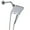 Chrome, variant on Seventy 3-Setting Dual Combo, Fixed and Handheld Showerhead in Brushed Nickel (12162)