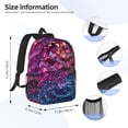 thumbnail image 5 of Rateoe Heart Confetti on Glitter Pattern Student Backpack Water-resistant Backpack 15-inch Laptop Backpack Lightweight Adjustable School Backpack, 5 of 6