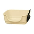 thumbnail image 3 of GROWTH TANK Cat Litter Box Anti Splashing Portable U Shape Lowered Front for Indoor Cats White, 3 of 9