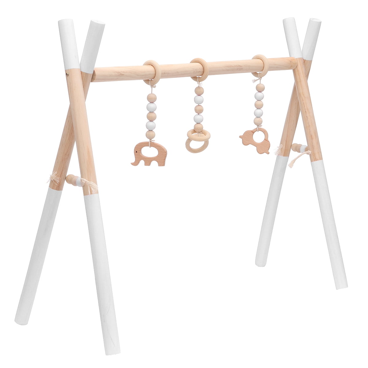 wooden baby play gym frame