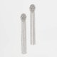 thumbnail image 1 of Long tassel earrings, round stacked rhinestone earrings, high-end temperament, 1 of 2