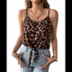 thumbnail image 1 of Camisola Básica de Verano Sin Mangas con Cuello en V y Tirantes Finos Ajustables para Mujer 2025 Color Café M, 1 of 10