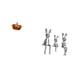 thumbnail image 5 of Plato De Dulces De Vidrio Con Forma De Calabaza Con Tapa Y Figura De Familia De Conejos, Tarro De Galletas, Tazón Naranja Para Servir, Adorno De Centro De Mesa, Escultura De Animal Para, 5 of 8