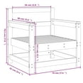 thumbnail image 2 of vidaXL Garden Chair White Solid pine wood, Plywood Regular, 2 of 3