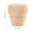 thumbnail image 4 of SHOWERORO Couch Feet Replacement Solid Wood Khaki For Cabinet DIY Enthusiasts 1Pcs 3.1x3.1in, 4 of 6