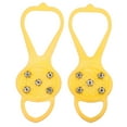 thumbnail image 2 of 1 par/set antideslizante 5 dientes crampones agarre fuerte duradero 5 dientes zapatos de escalada de invierno cubiertaamarillo M (35-41), 2 of 14