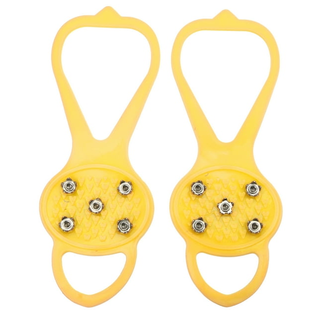 Crampones de dientes antideslizantes, 1 par/juego, antideslizantes, 5 dientes, zapatos de escalada de invierno, cubren dientes, Crampones, resultados impresionantes