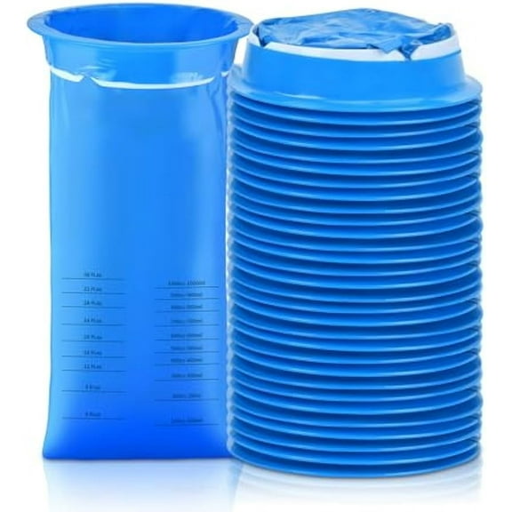 10/20/30 Pack Vomit Bags Disposable, 1000ml Portable Emesis Bags, Leak Resistant Medical Grade Barf Bags, Vomit Bags for Hospital, Maternity, Car, Yacht, Bar, Throw Up Bags