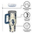 thumbnail image 4 of OBREWU Ocean Seahorse Tumbler with Handle and Lid,Ocean Seahorse 40oz Double Wall Vacuum Insulated Tumbler,Cups Gift for Women and Men, 4 of 7