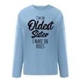 thumbnail image 4 of Sudadera de gran tamaño con estampado de letras y texto divertido para mujer, cuello redondo, manga larga, suelta, blusa individual Fridja  hkj2112, 4 of 5