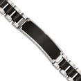 thumbnail image 2 of Chisel Stainless Steel Brushed and Polished Black IP-plated 8.5 inch ID Bracelet, 2 of 3