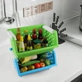 thumbnail image 4 of Ramddy 4-Pack Plastic Stackable Storage Basket, Kitchen Stacking Organizer Baskets, 4 of 7
