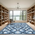 thumbnail image 2 of ODIKA 6'x9' Machine Washable Non-Slip Area Rug, Rubber Backed Grey Black Lattice High Traffic Rug, Gray, 890943, 2 of 7