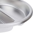 thumbnail image 2 of 2 Pack ChefQ 2.5 Inch Deep Round Divided Food Pan for 6 Qt Chafing Dish Anti-Jam Stainless Steel Steam Table/Hotel Pan, Round Sectional, 2 of 5