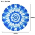 thumbnail image 6 of Blue Tie Dye Mandala Pattern Round Tablecloth 60"x60",Wrinkle Wipeable Table Cloth for Kitchen Dining Room Picnic Patio Party, 6 of 6