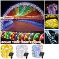 thumbnail image 1 of Solar String Lights  Each 39FT 100LED Outdoor Twinkle Lights  Outdoor Twinkle Lights Waterproof 8 Lighting Modes   for Garden Patio Tree Party Wedding, 1 of 11