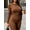 Brown 3, variant on Women's 2-Piece Set Long Sleeve Fitted Top and Leggings Ribbed Knit