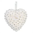 thumbnail image 2 of Heart-Shaped Wedding Ring Pillow with White Artificial Pearl and Diamond Decorations, Includes Cushion and Storage Box, 2 of 8