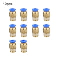 thumbnail image 4 of Conector de manguera neumática Riwesomey 10 piezas accesorios de fijación de latón para Herramientas y ferretería PC4-01, 4 of 6