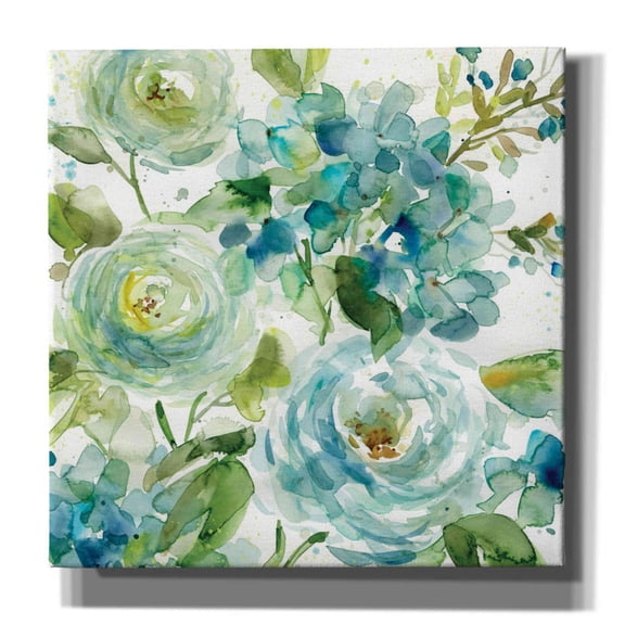 Epic Graffiti 'Cool Watercolor Floral' by Jadei Graphics, Canvas Wall Art, 37"x37"