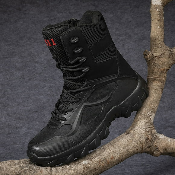 Bmisegm Foreign Trade Large Size Breathable Outdoor Hiking Wear Training High Top Ankle Boots Work Boots for Men Black 47