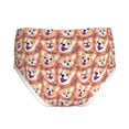 thumbnail image 2 of Pofeuu Corgi Head with Floal Print Boy's Briefs Toddler Boys' Underwear, Organic Cotton, Comfort Briefs-Medium, 2 of 7