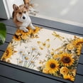 thumbnail image 3 of Entryway Rug 2'x3', Farmhouse Sunflower Small Rug for Kitchen Bathroom Door Mat Indoor Entrance, Vintage Daisy Butterflies Rustic Burlap Non-Slip Area Rugs Floor Mats Carpet Front Door Rugs, 3 of 8