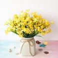 thumbnail image 4 of ZOELNIC 6 Bundles Artificial Flowers Outdoor UV Resistant Fake Plants Faux Plastic Daffodils Flower in Bulk for Hanging Planters Outside Porch Vase Home Window Decoration (Champagne), 4 of 13