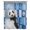 Black, variant on Funny Panda Sheer Curtains 45 Inches Long, Cute Art Modern Lovely Animals on Showering Blue Light Filering Curtains, Breathable Simi Curtain Privacy Drapes for Kitchen Bathroom Small Window Treatment