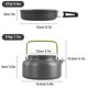 thumbnail image 3 of Outdoor Portable Camping Cookware Set Hiking Pans Pot Mess Kit for 5-6 Person, 3 of 5