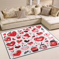 thumbnail image 2 of Icon Valentine's Day Style 63''x48'' Plush Memory Foam Bath Mat, Soft, Absorbent, Non Slip, Durable, 2 of 7